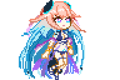 ルミアの上昇時のドット絵アニメーション